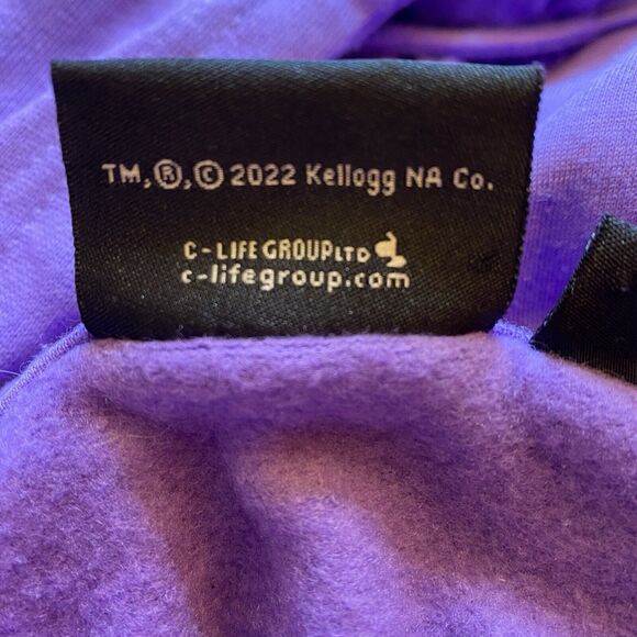 Kellogg's Froot Loops Purple Unisex Adult Pullover Hoodie Sweatshirt NWOT Size L - Picture 6 of 9